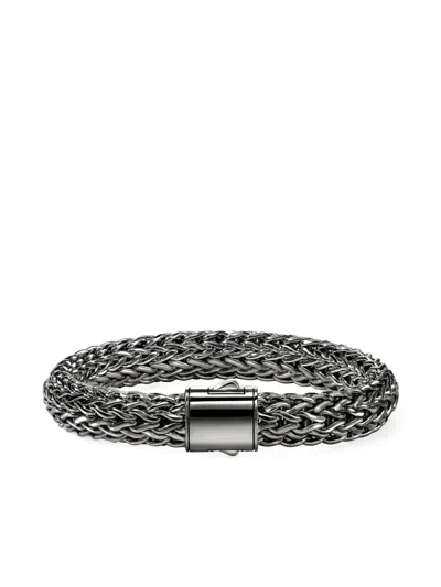 John Hardy Sterling Silver Icon Woven Bracelet In Brown