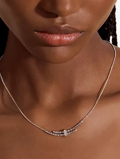 John Hardy Sterling Silver Diamond Necklace In Metallic