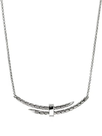 John Hardy Sterling Silver Diamond Necklace In Metallic