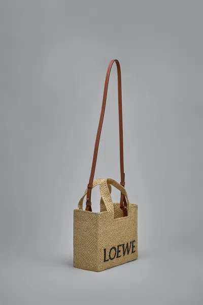 Loewe Women's Small Logo Font Tote Bag In Brown