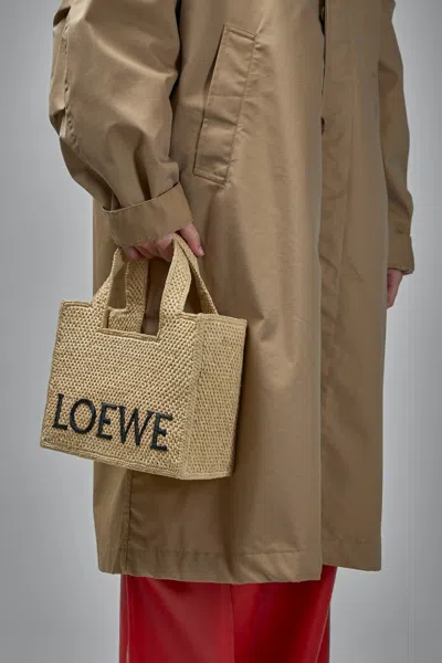 Loewe Women's Small Logo Font Tote Bag In Brown