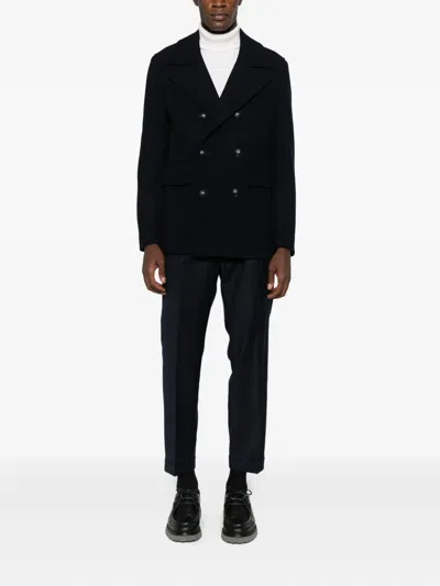 Manuel Ritz Double-breasted Coat In Black