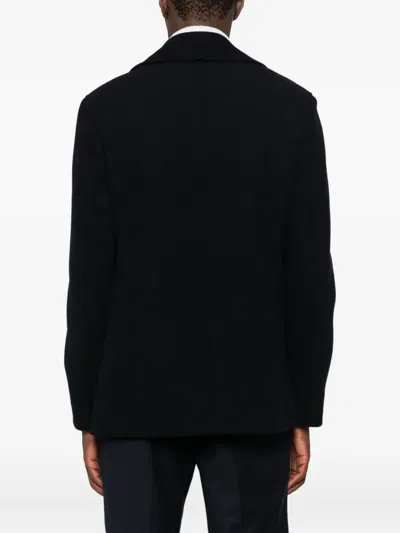 Manuel Ritz Double-breasted Coat In Black