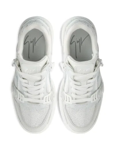 Giuseppe Zanotti Gz-ghost Zip Embellished Sneakers In Gray