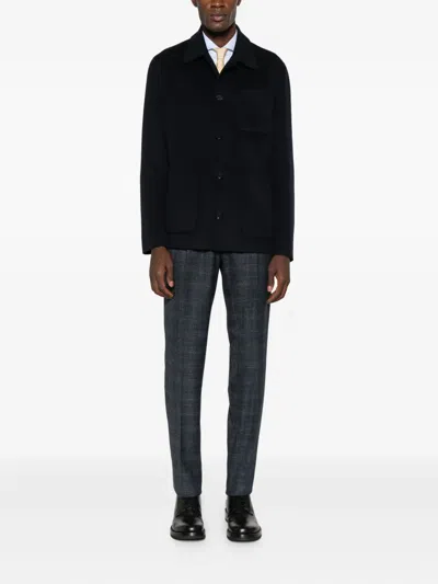 Manuel Ritz Check-pattern Trousers In Gray