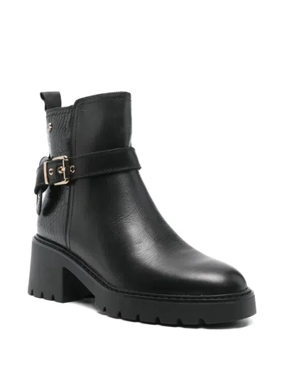 Carmela 60mm Crocodile-effect Boots In Black