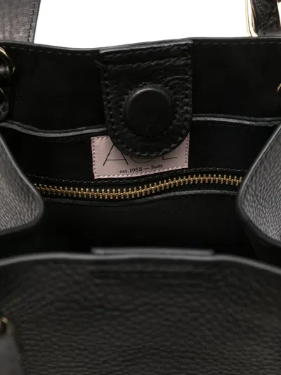 Agl Attilio Giusti Leombruni Leather Tote Bag In Black