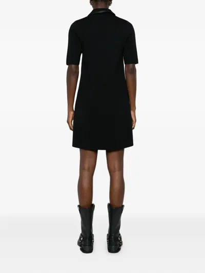 Liu •jo Zip-collar Dress In Black