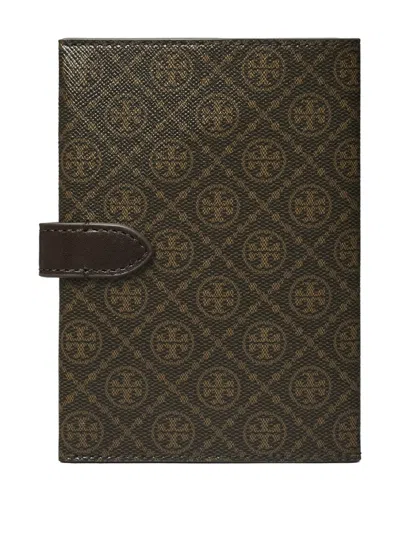 Tory Burch Monogram Passport Case In Green