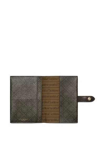 Tory Burch Monogram Passport Case In Green