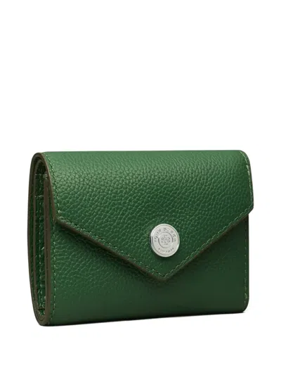Tory Burch Pebble Envelope Small Wallet In Green