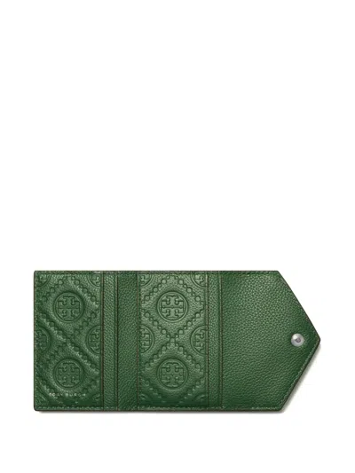 Tory Burch Pebble Envelope Small Wallet In Green