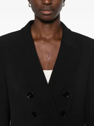 Marccain Double-breasted Suit Jacket In Black