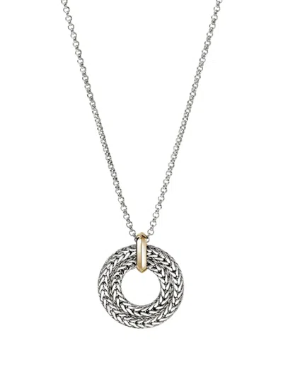 John Hardy Sterling Silver And 14k Yellow Gold Icon Link Pendant Necklace