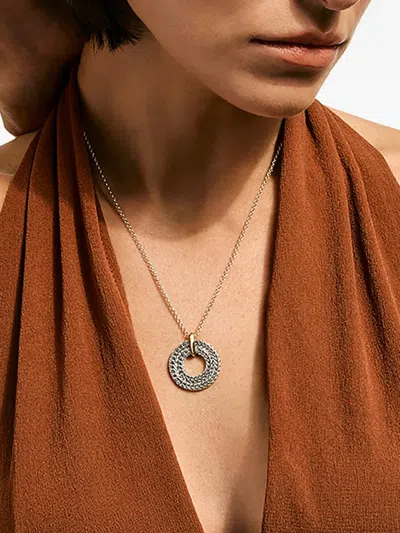 John Hardy Sterling Silver And 14k Yellow Gold Icon Link Pendant Necklace