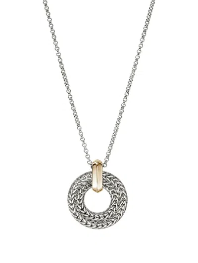 John Hardy Sterling Silver And 14k Yellow Gold Icon Link Pendant Necklace