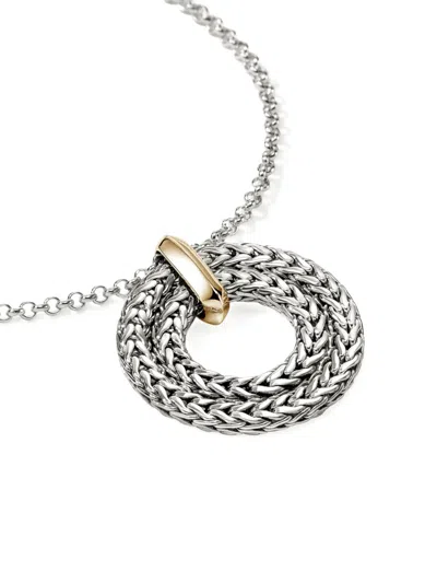 John Hardy Sterling Silver And 14k Yellow Gold Icon Link Pendant Necklace
