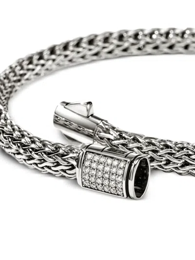 John Hardy Sterling Silver Icon Diamond Bracelet In Metallic