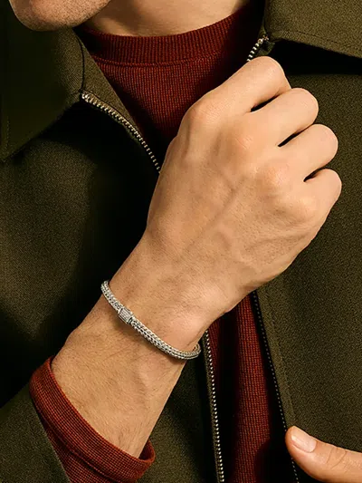 John Hardy Sterling Silver Icon Diamond Bracelet In Metallic