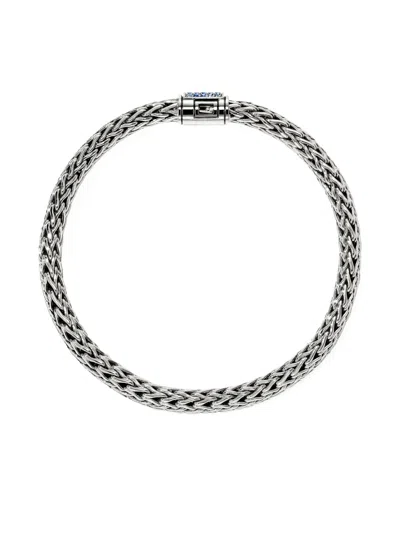 John Hardy Sterling Silver Icon Sapphire Bracelet In White
