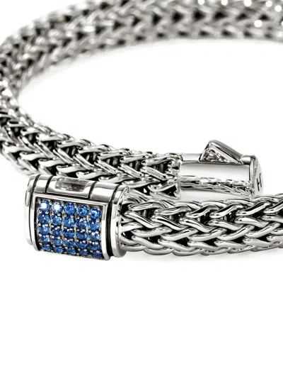 John Hardy Sterling Silver Icon Sapphire Bracelet In White