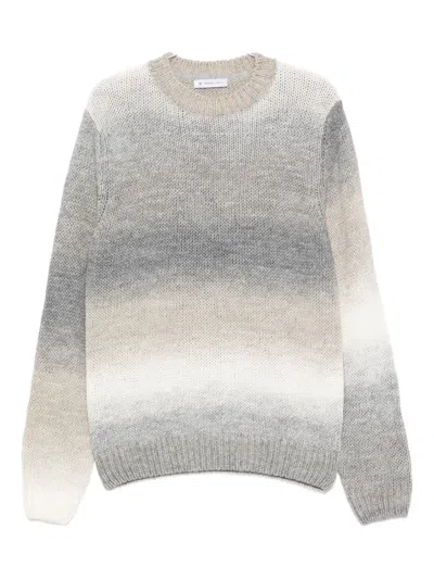 Manuel Ritz Ombré-effect Sweater In Gray