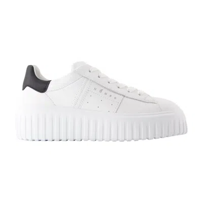 Hogan H Stripes White Nappa Sneakers In White