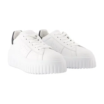 Hogan H Stripes White Nappa Sneakers In White