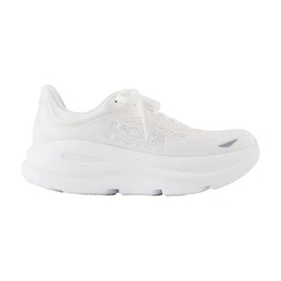 Hoka Bondi 9 Rubber-trimmed Mesh Sneakers In White