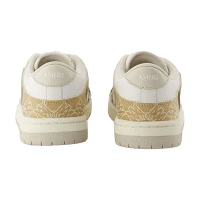 Amiri Ma Quad Skel Top Low Sneakers In Brown