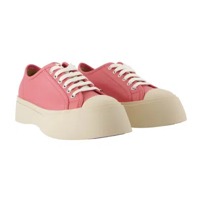 Marni Platform Sneakers With Smooth Leather Upper In Pink
