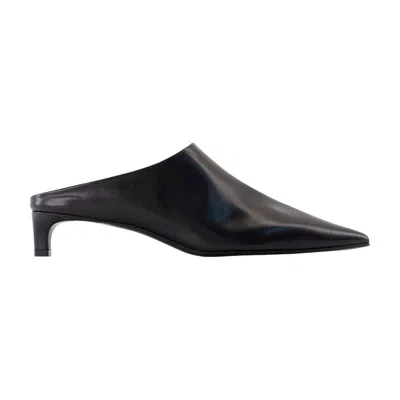 Jil Sander Leather Mules In Black
