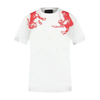 Simone Rocha Hare Illustration T Shirt In White