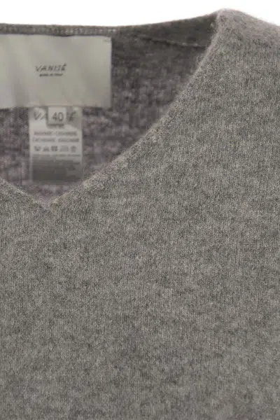 Vanisé Francy - Cashmere V-neck Sweater In Gray