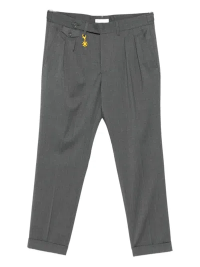 Manuel Ritz Pleated Trousers In Gray