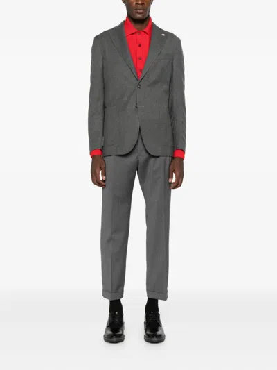 Manuel Ritz Pleated Trousers In Gray