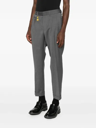 Manuel Ritz Pleated Trousers In Gray