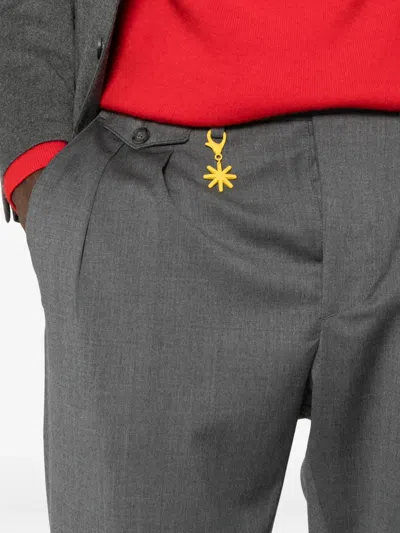 Manuel Ritz Pleated Trousers In Gray