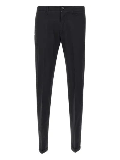 Re-hash Belt Loops Turn-up Trousers In Black