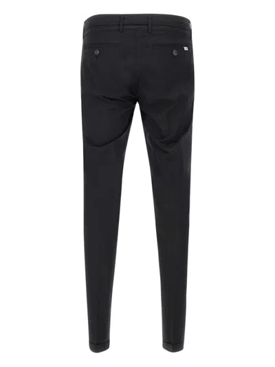 Re-hash Belt Loops Turn-up Trousers In Black