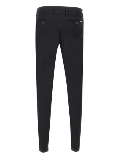 Re-hash Belt Loops Turn-up Trousers In Black