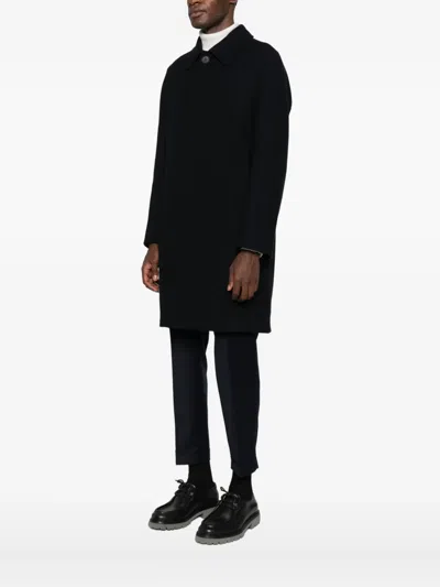 Manuel Ritz Single-breasted Coat In Blue