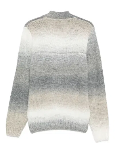 Manuel Ritz Gradient-effect Cardigan In Gray