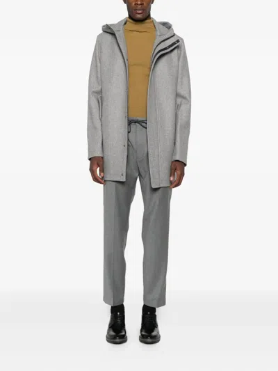 Manuel Ritz Hooded Parka In Gray