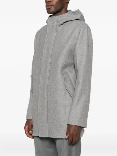 Manuel Ritz Hooded Parka In Gray