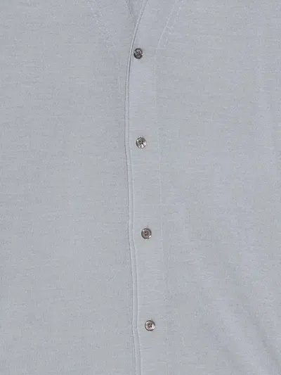 Low Brand V-neck Wool Cardigan In Blue