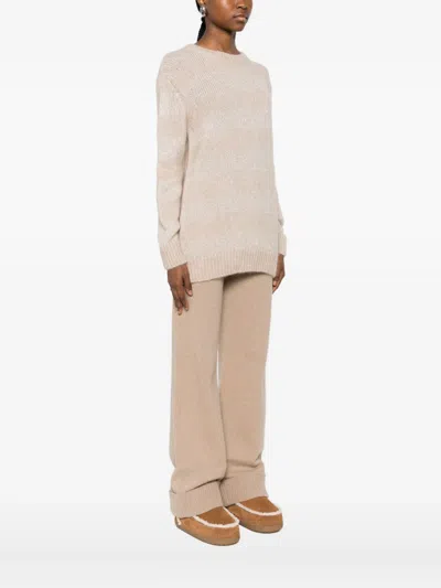 Herno Long Sleeve Crewneck Jumper In Neutral