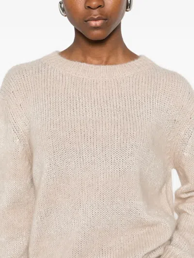 Herno Long Sleeve Crewneck Jumper In Neutral