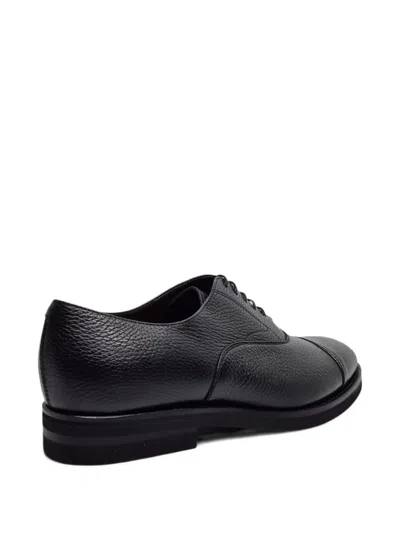 Henderson Baracco Textured Oxford Shoes In Black