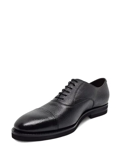 Henderson Baracco Textured Oxford Shoes In Black